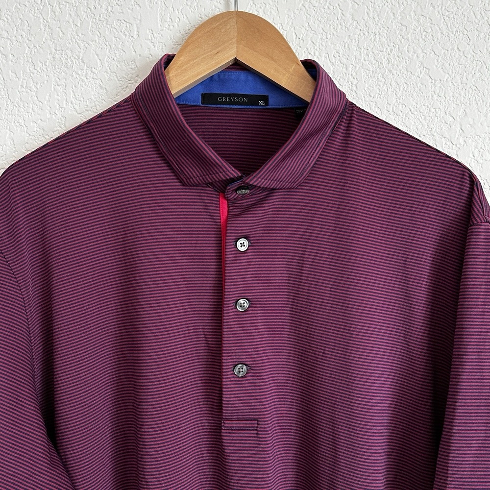 Greyson Polo Mens Golfer‎ Golf Striped Stretch Performance XL